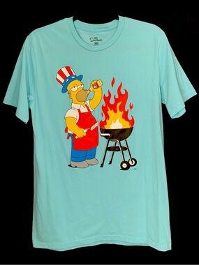 The Simpsons Graphic “Homer Patriotic Cookout” Tee